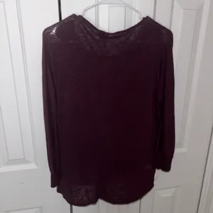Old Navy Burgundy long sleeve sweater thumbnail 2