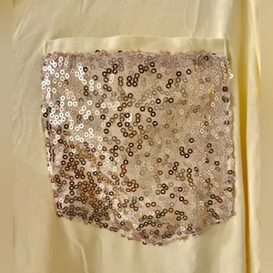 POL Yellow Sleeveless Top with Sequin Pocket thumbnail 4