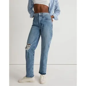 Madewell the perfect vintage straight jeans medium wash Distressed 27R #763 thumbnail 2
