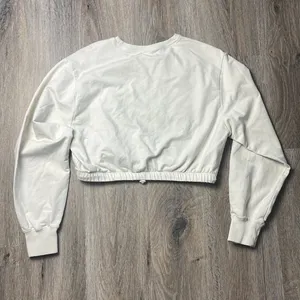 PacSun Pacific Sunwear White Cropped Sweatshirt thumbnail 2