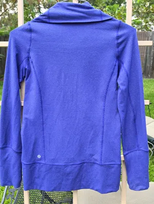 Lululemon In Stride Jacket Magenta Purple zip up Logo sz 6 thumbnail 6