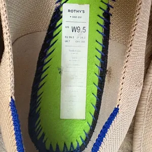 ROTHY'S‎ The Point Flats In Tan Cream Size 9.5 thumbnail 7