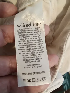 Wilfred Aritzia Ascendant Pant High Waisted cotton Utility Cream Wide Leg Sz4 thumbnail 9