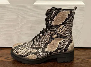 MIA Snake Print Combat Boots thumbnail 1