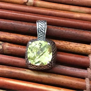 Premier Designs Citrine Yellow Stone Pedant Silver Tone thumbnail 6