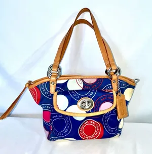COACH-multi color pok-a-dot tote thumbnail 1