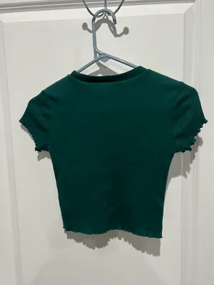 Forest Green Crop Top, Sz S, no tags thumbnail 2