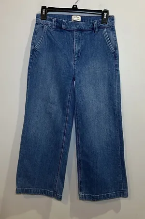 J. Crew Cropped Trouser‎ Wide Leg Women’s Denim Pants Size 26 Stretchy thumbnail 1