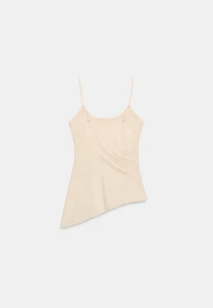 BNWT Zara Cream & White Patchwork Style Lace Trim Asymmetric Camisole thumbnail 6