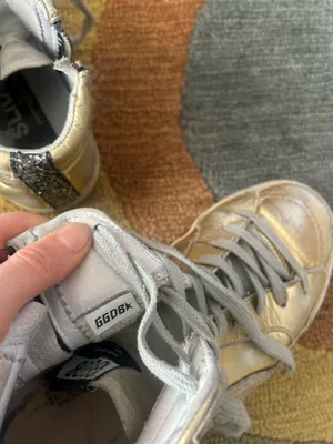Golden Goose Slide High Top Sneakers Shoes Gold Sequins Star Leather US Size 7 thumbnail 10