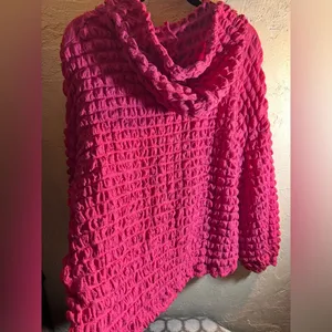 Source Unknown Hot Pink Bubble Textured Hoodie M Y2K retro thumbnail 8