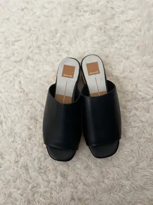 Dolce Vita Dorado black leather clogs Size 6 thumbnail 3