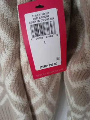 Vince Camuto Oxford Tan Diamond Turtleneck Sweater thumbnail 7