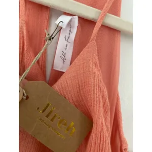 NWTs All in Favor Maxi‎ Dress Coral Halter Ruffle Autumn Parisian Boho Party thumbnail 7
