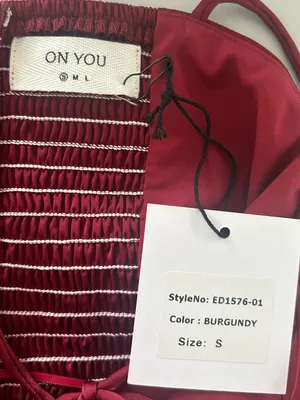 On You Burgundy Satin Slip Midi Dress S Square Neck Spaghetti Strap Zip thumbnail 2