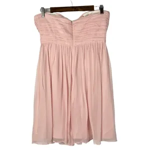 Donna Morgan Blush Pink‎ Chiffon Strapless Formal Dress 8 thumbnail 5