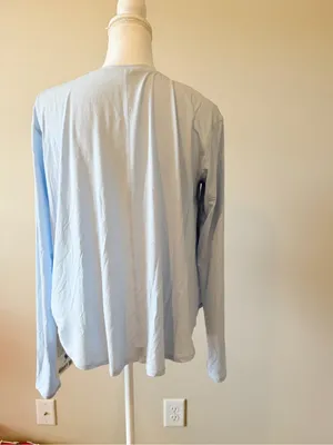 NWT Lululemon Modal Relaxed-Fit Lounge Long-Sleeve Shirt size 6 starch blue thumbnail 7
