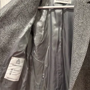 Aritzia Babaton The Stedman Coat Herringbone Gray Wool Cashmere XS thumbnail 4