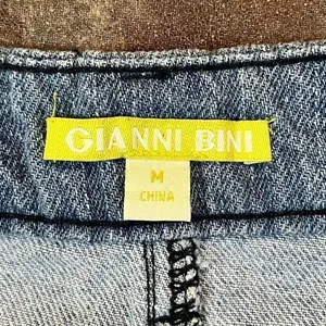 Gianni Bini Patchwork Denim Jean Skirt Medium thumbnail 4