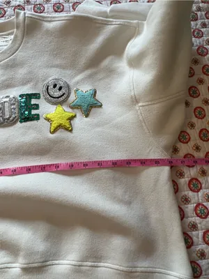 Judith March ‘Bride’ Patched Sequin Crewneck Sweater size medium retails $150 thumbnail 6