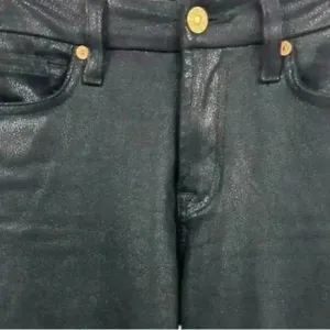 7 For All Mankind Women's Skinny‎ Jeans Size 24 Black Coated thumbnail 5