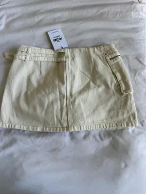 Princess Polly Paltrow Cargo Mini Skort Cream thumbnail 3