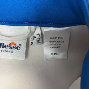 Ellesse Track Jacket Womens 12 Blue White Colorblock Full Zip Pockets Athletic thumbnail 7