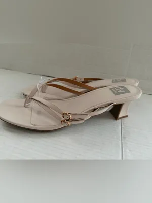 Dolce Vita Brier Thong Kitten Heel Ivory Slides Sandals Women’s Size 11 NEW thumbnail 2