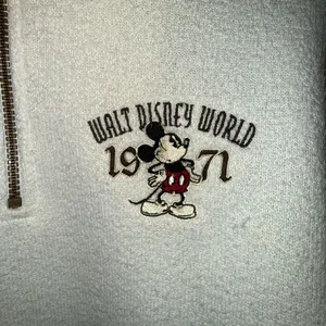 VINTAGE 1971 Disney Cream Quarter-Zip Sweater thumbnail 3