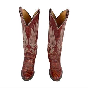 Tony Lama Gold Label Womens Western Cowgirl Boots Red Leather Sz 5 B thumbnail 2