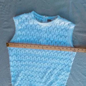 Vintage size 36 Montgomery Ward made in Japan knitted leaf pattern vest. thumbnail 7