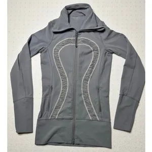 Lululemon Define Jacket Grey Full Zip Thumbholes Size 2 thumbnail 1