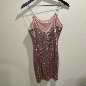 Lulu’s size small Bring It Rose Gold Sequin Bodycon Mini Dress thumbnail 4
