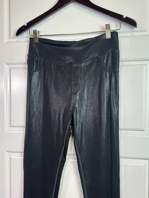 Halara SoftlyZero Faux Leather High Waisted Pocket Work Leggings Size Medium thumbnail 3