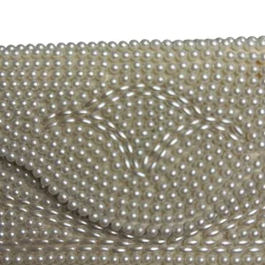 VTG 50s Pearl Beaded Clutch Japan White Evening Bag Glam Coquette Bridal Wedding thumbnail 15