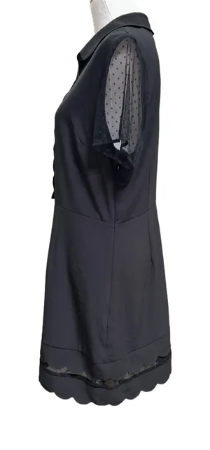 Maison Jules xl black scallop dress lbd thumbnail 4