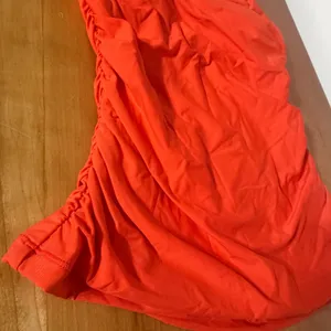 Athleta Aqualuxe Ruched Tankini Top Orange Swimwear 32B/C thumbnail 2