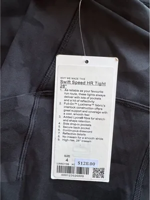 Lululemon Swift Speed With Pockets High Rise 28” Heritage Camo Black Size 4 NWT thumbnail 5