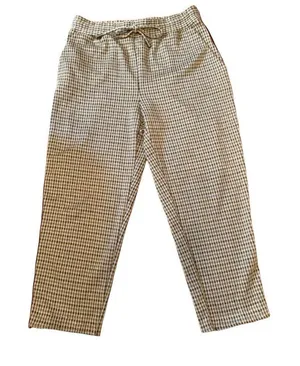 Maeve by Anthropologie Tan Plaid Pull on Pants Sz XS‎ thumbnail 1