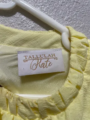 TALULAH Kate Light Yellow Puff-Sleeve Tiered Midi Dress thumbnail 2