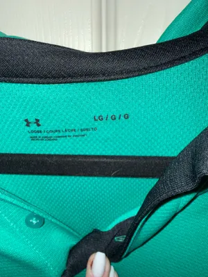 Under Armour Men's Tech Polo in a light teal SZ Large nwot thumbnail 8