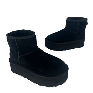 UGG Classic Ultra Mini Platform Boots Black Suede Size‎ 6 thumbnail 4