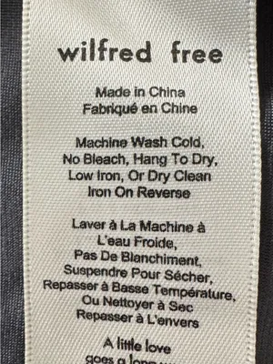 Aritzia Wilfred Free Black vegan Leather Mini Wrap Skirt size XS tie side Preppy thumbnail 9