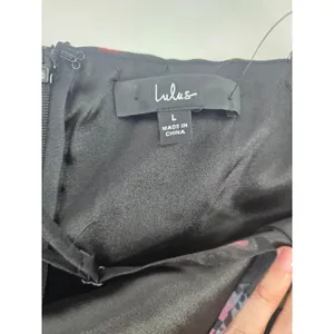 Lulus Dress Womens L Butterfly Print‎ Black Spaghetti Strap Mini NEW thumbnail 4