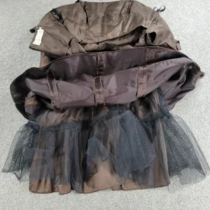 Rina di Montella Silk Jacket Dress 2 Pc 10 Brown Trumpet Tiered Mother of Bride thumbnail 13