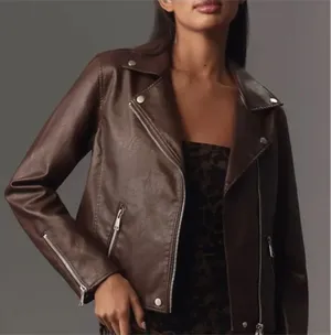 Anthropologie The Saige Faux Leather Moto Jacket thumbnail 1