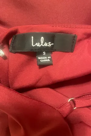 Lulus Burgundy Satin Midi Dress thumbnail 7