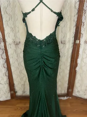 Gorgeous Green Sparkling Mermaid Prom/Pageant Gown thumbnail 8