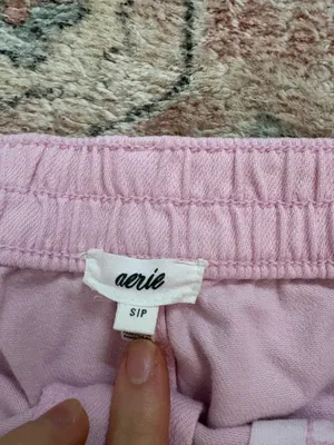 Aerie Denim Shorts Pink thumbnail 2