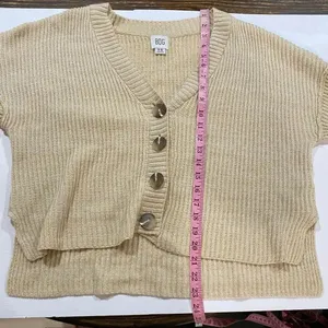 BDG Urban Outfitters Beige Cropped Button Cardigan Sweater M thumbnail 6